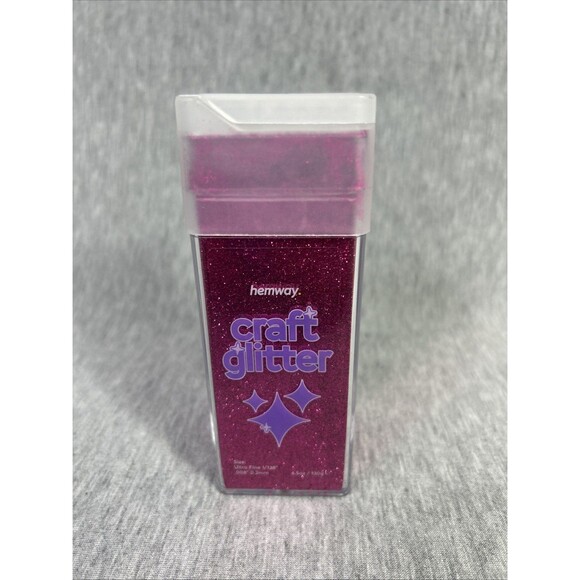 Hemway Craft Glitter Ultra Fine 1/128” Dark Rose Pink, 4.5 Oz/130g, .008”/0.2mm” - Picture 1 of 9